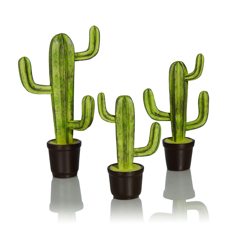 Комплект статуэток Potted Cacti Зеленый Черный Комплект статуэток Potted Cacti Зеленый Черный в Самаре | Loft Concept