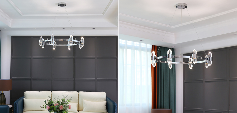 Люстра Crystal Ring Chandelier Chromium - фото №2