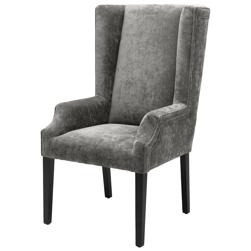 Стул Eichholtz Dining Chair Tempio grey Серый Черный в Самаре | Loft Concept 