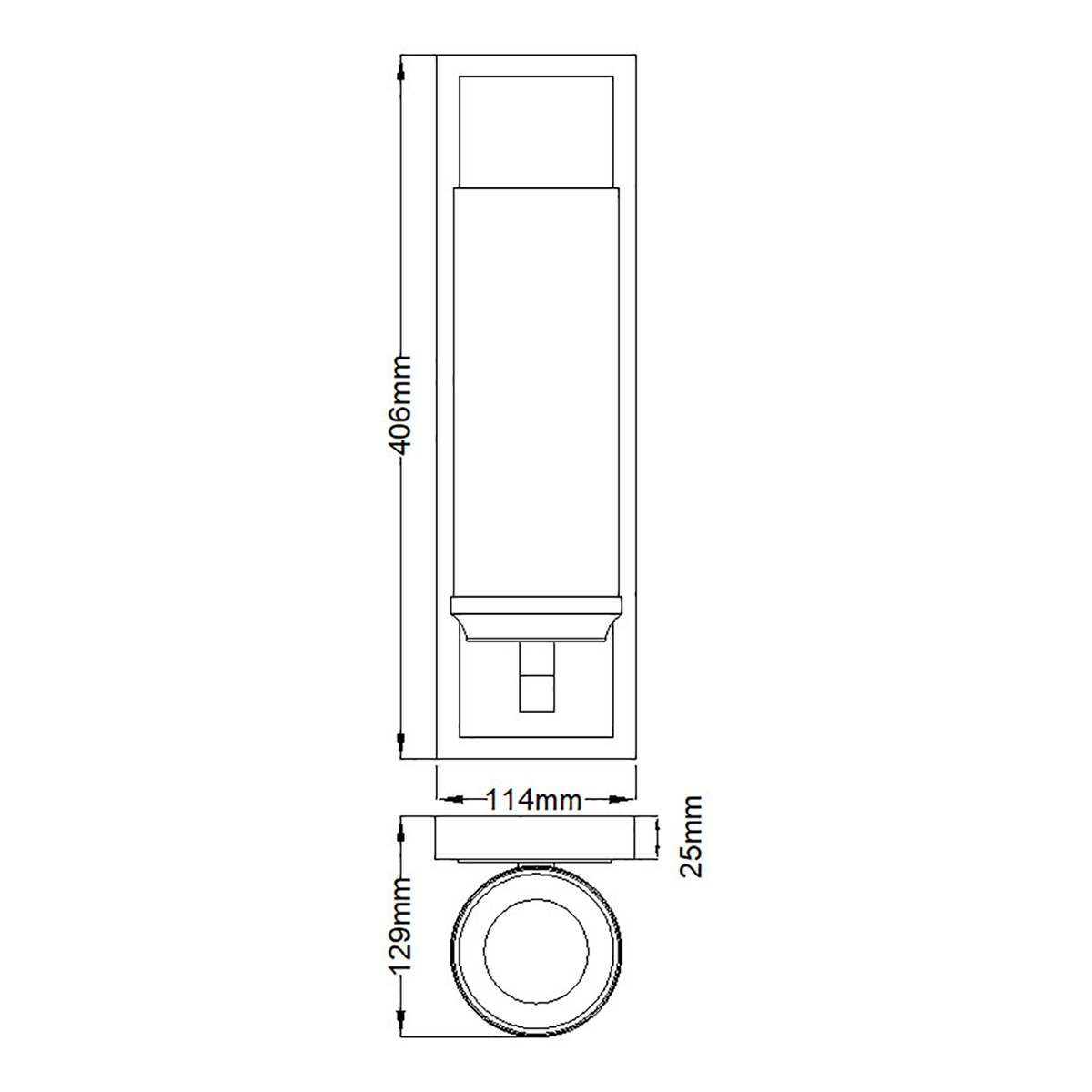 Бра для ванных комнат с белым цилиндрическим плафоном на прямоугольном основании цвета хром Feiss в Самаре