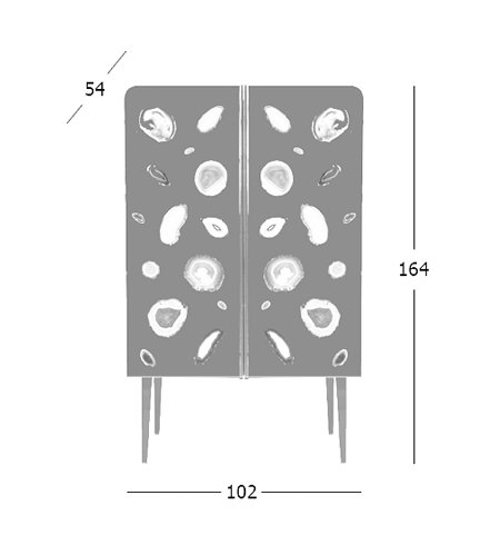 Patrick Naggar Gem Cabinet шкаф украшенный агатами  в Самаре