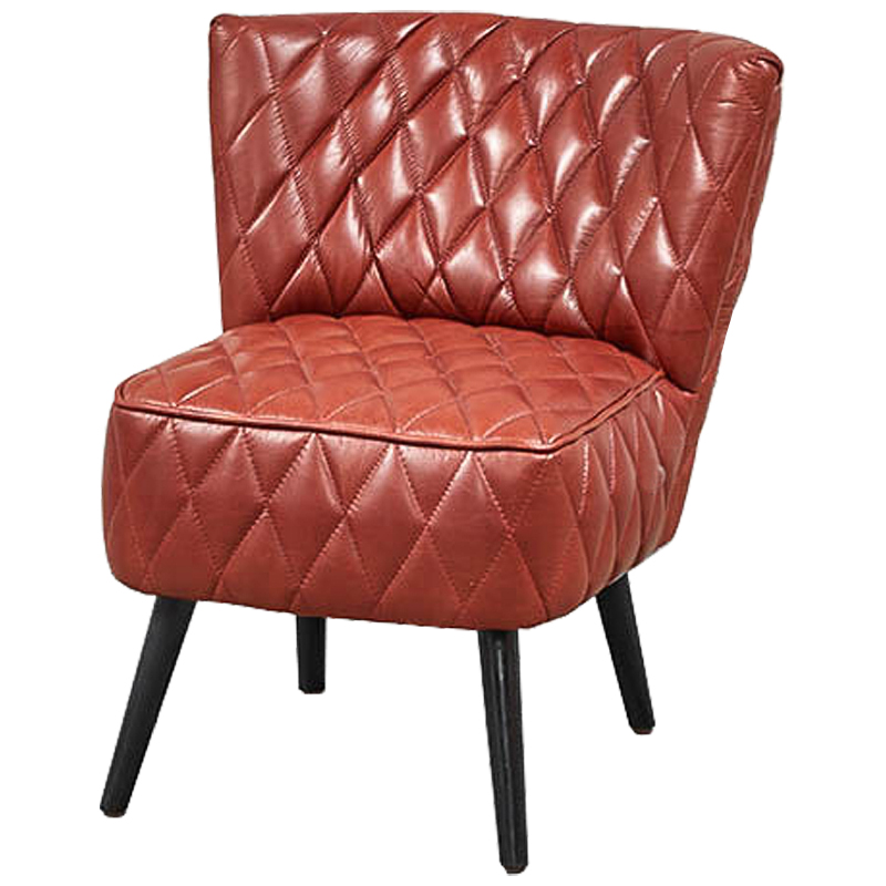 Кресло Rhombuses Upholstery Chair Малиновый (Crimson) Черный в Самаре | Loft Concept 