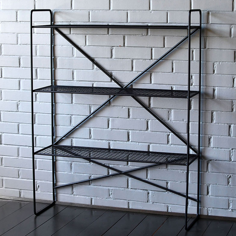 Стеллаж Ridley Black Industrial Metal Rust Rack Черный в Самаре | Loft Concept 