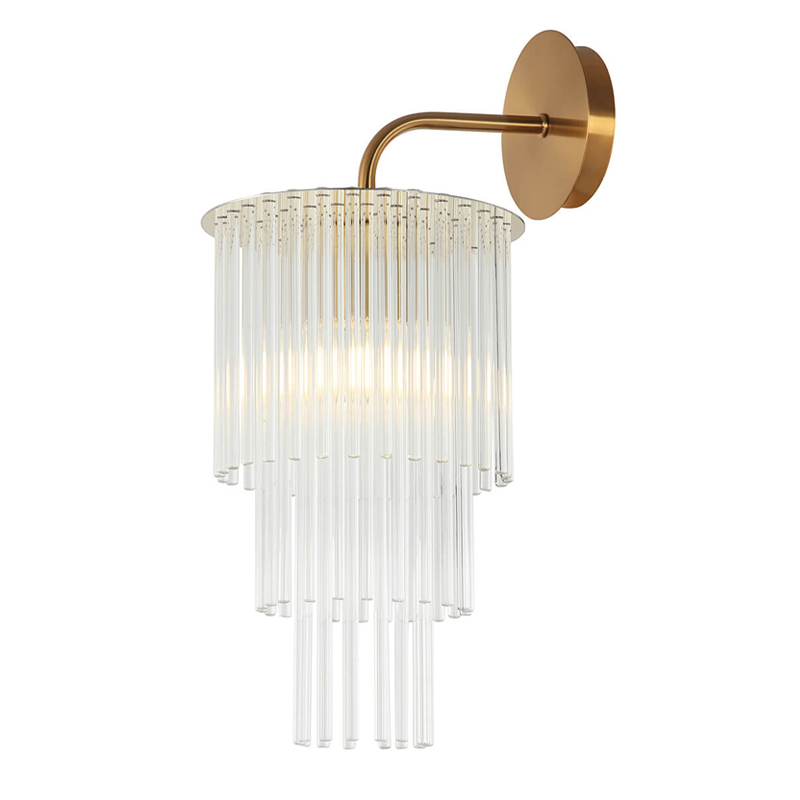 Бра Harrison Sconce gold Глянцевое золото Прозрачный в Самаре | Loft Concept 