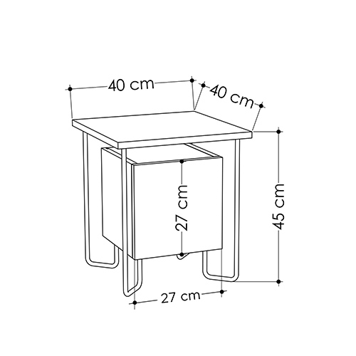 Прикроватная тумба белого цвета с дверцей ACRES NIGHTSTAND WHITE в Самаре