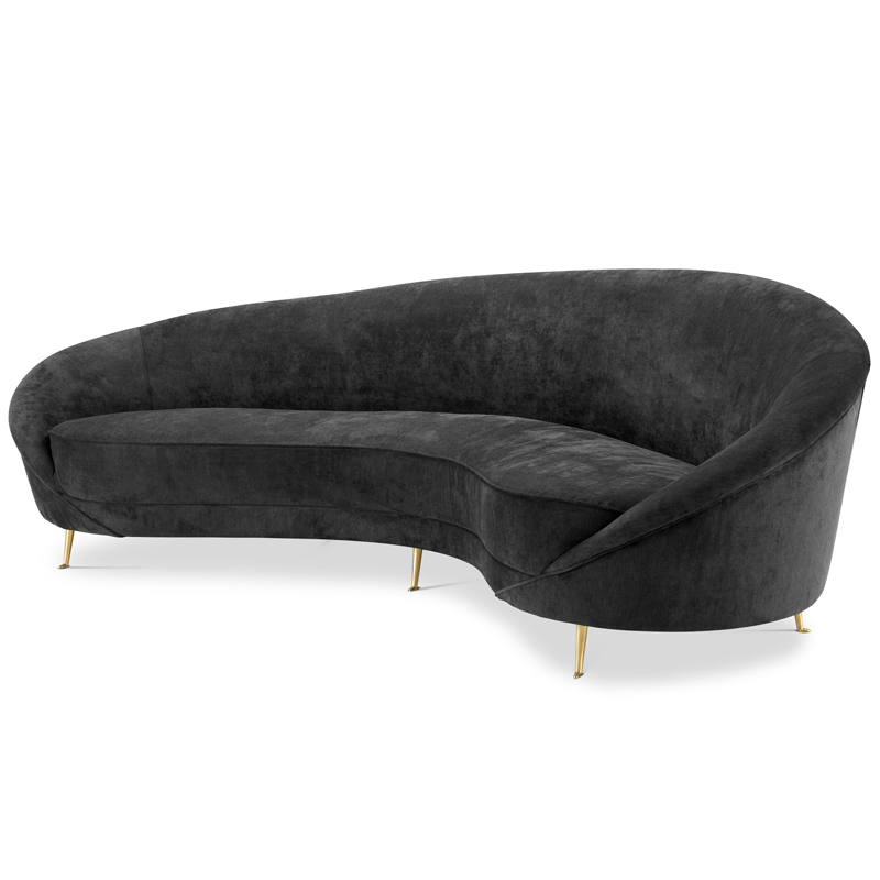 Диван Eichholtz Sofa Provocateur Black Черный Латунь в Самаре | Loft Concept 