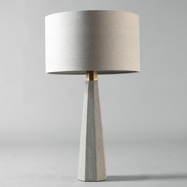 Настольная лампа Concrete Stone Table Lamp Tube Серый в Самаре | Loft Concept 