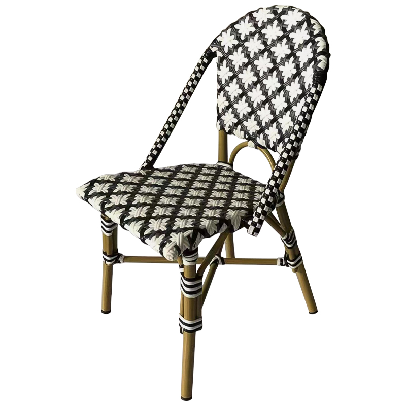 Стул ротанг Wicker Mathis Rattan Chair Черно-белый Древесина в Самаре | Loft Concept 