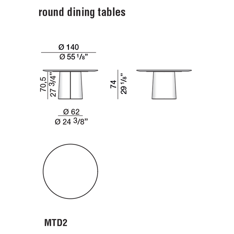 Дизайнерский круглый обеденный стол MATEO Dining Table в Самаре