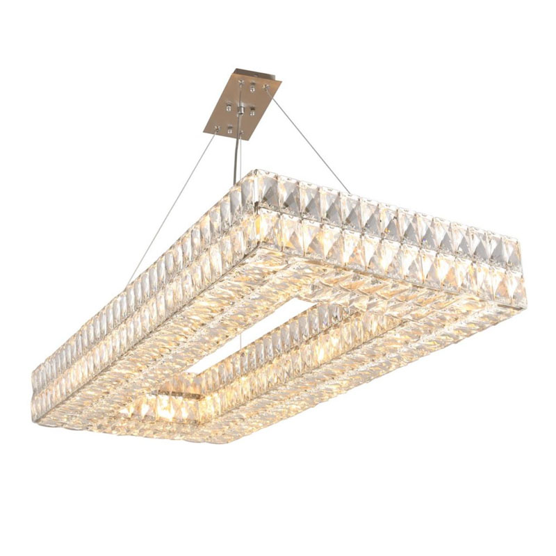 Люстра Crystal Regena Silver Rectangle Chandelier 100 Прозрачный Хром в Самаре | Loft Concept 