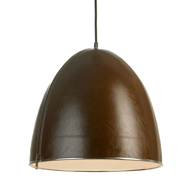 Подвесной светильник Leather Cone Brown Pendant  в Самаре | Loft Concept 