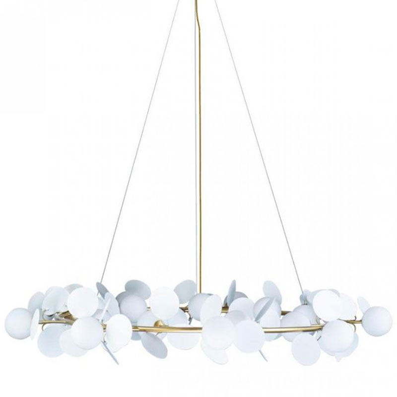 Люстра MATISSE Chandelier White диаметр 130 Белый Золотой в Самаре | Loft Concept 