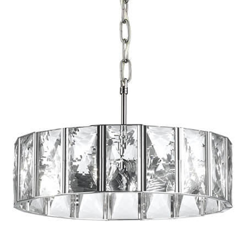 Люстра Tiers Crystal Light Chandelier Round Хром Прозрачный (Transparent) в Самаре | Loft Concept 