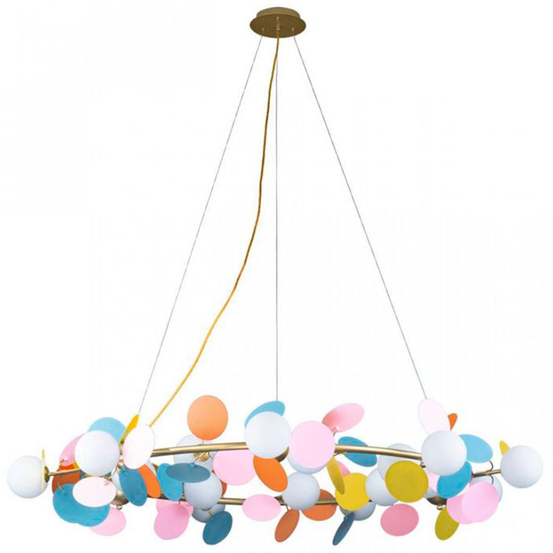 Люстра MATISSE Chandelier circle multicolor диаметр 130 Мульти Золотой в Самаре | Loft Concept 