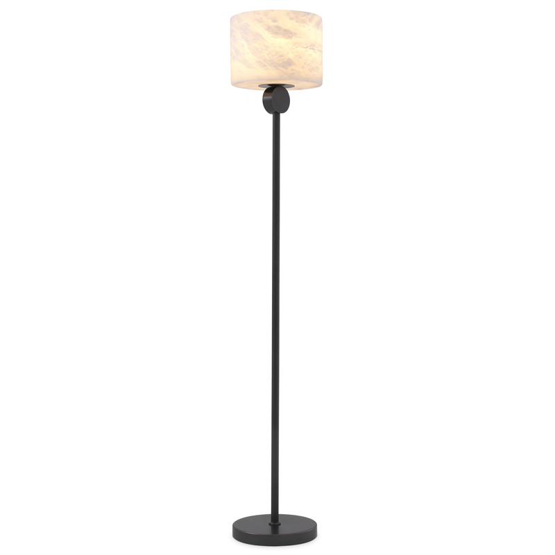 Торшер Eichholtz Floor Lamp Etruscan Bronze Темная бронза Белый в Самаре | Loft Concept 