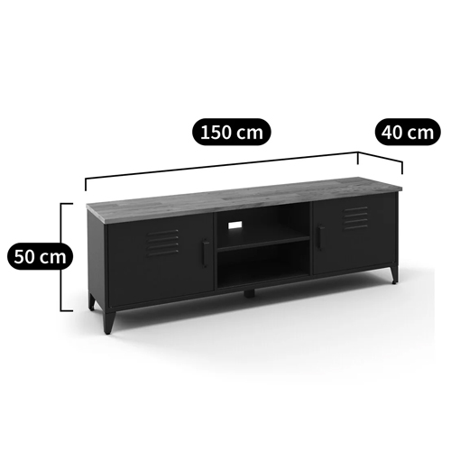 ТВ-тумба из металла и столешницей из массива дуба Metal Wood TV-Stand в Самаре