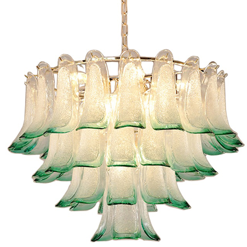 Люстра Peacock Chandelier Золотой Прозрачное Стекло Зеленый в Самаре | Loft Concept 