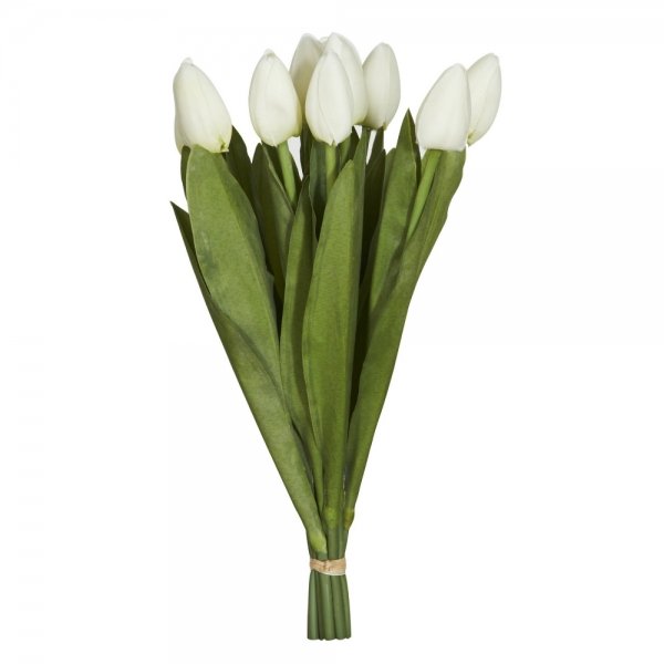 Декоративный искусственный цветок Bouquet Of White Tulips Белый Зеленый в Самаре | Loft Concept 