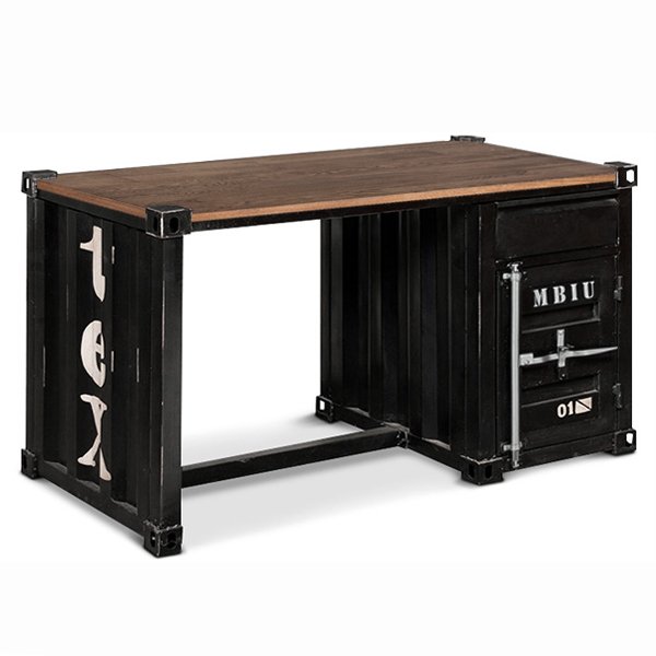 Письменный стол Metal & Oak Sea Container Desk Дуб темный в Самаре | Loft Concept 