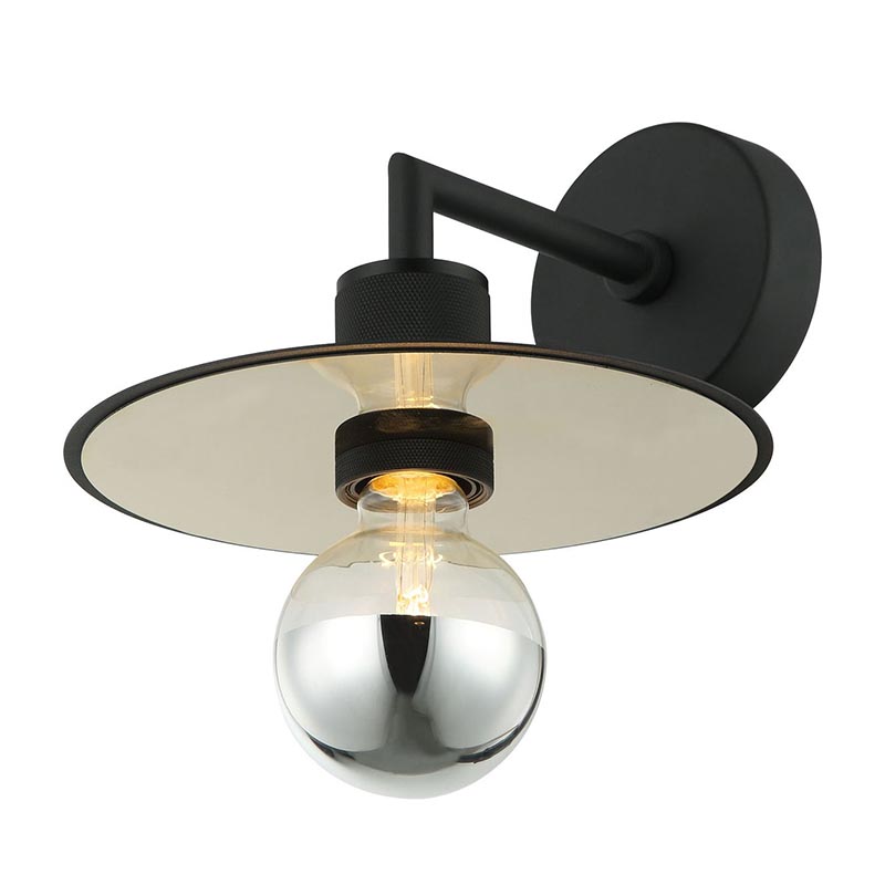 Бра Bruno Hat Black Wall Lamp Черный Золотой в Самаре | Loft Concept 