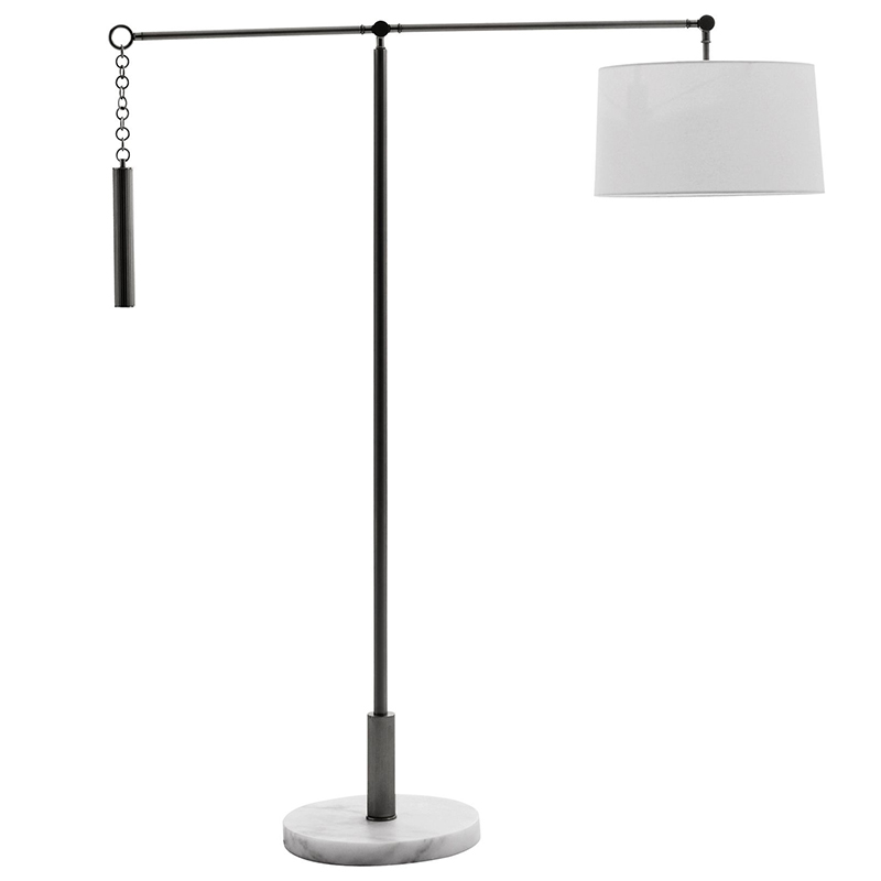 Торшер Arteriors NEWARK FLOOR LAMP Black Черный Белый в Самаре | Loft Concept 