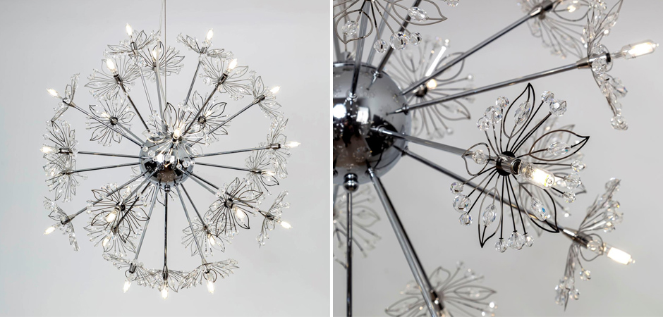 Люстра Chamomile Silver с Хрустальным Плафоном Люстра Chamomile Silver с Хрустальным Плафоном - Loft-Concept в Самаре
