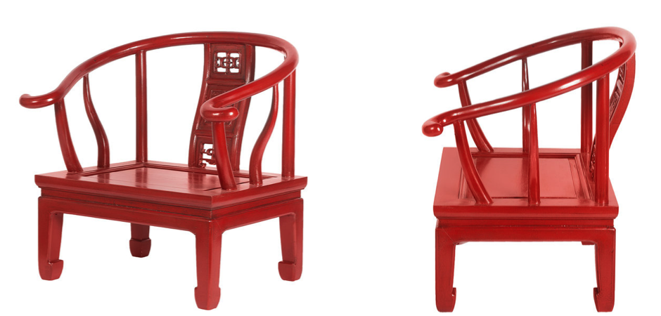Кресло для медитации Chinese Armchair Red Кресло для медитации Chinese Armchair Red - Loft-Concept в Самаре