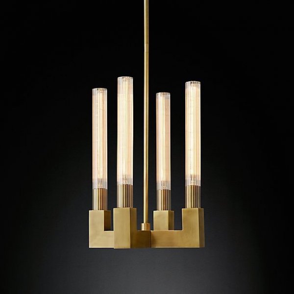 Люстра RH CANELLE Pendant lamp 4 Modern Brass Латунь в Самаре | Loft Concept 