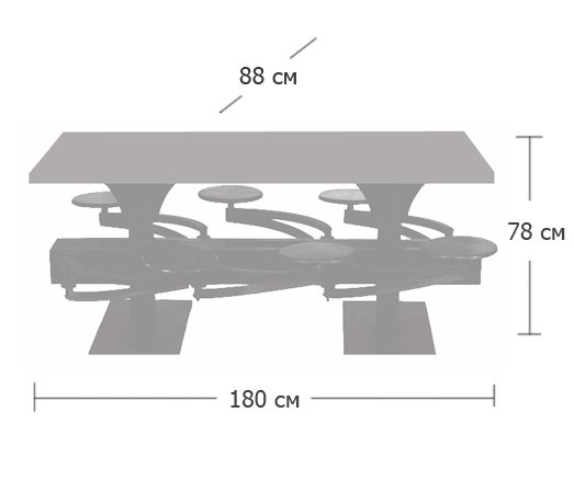 Обеденный стол Perrin Communal Table Loft в Самаре