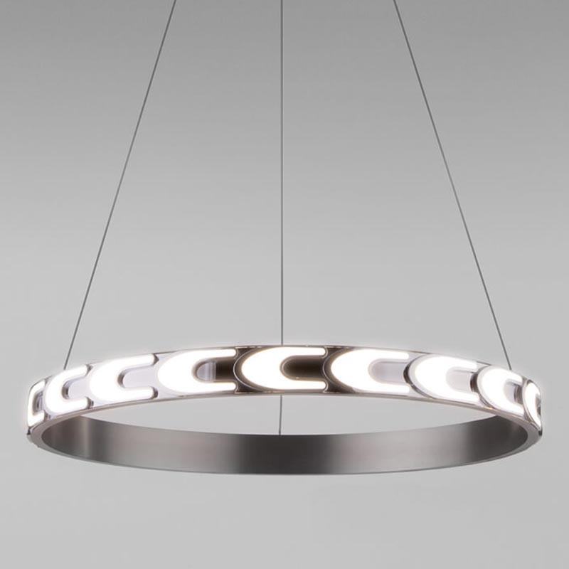 Люстра Maoris Ring Horizontal Chandelier D60 Никель Сатин в Самаре | Loft Concept 