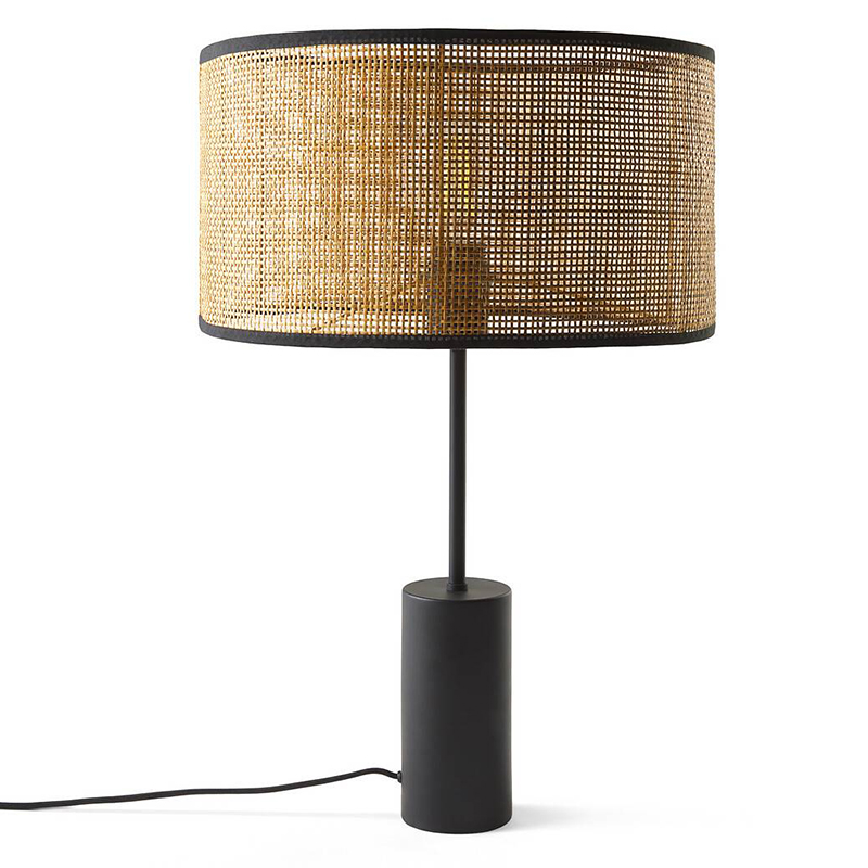 Настольная лампа Solvei Wicker Table lamp Черный Коричневый в Самаре | Loft Concept 