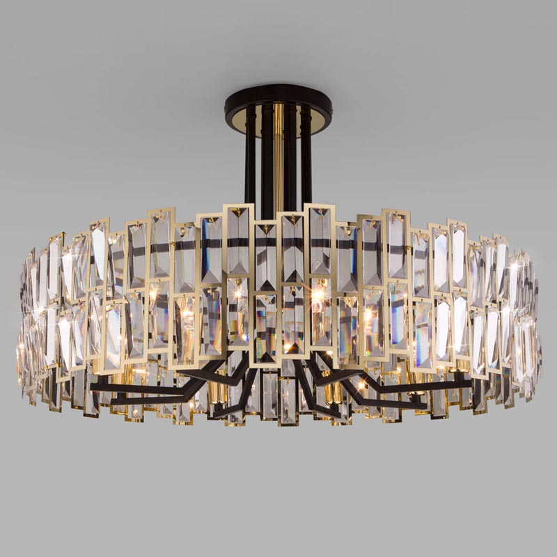 Потолочная люстра Darkness Chandelier gold 71 Черный Прозрачный (Transparent) Золотой в Самаре | Loft Concept 