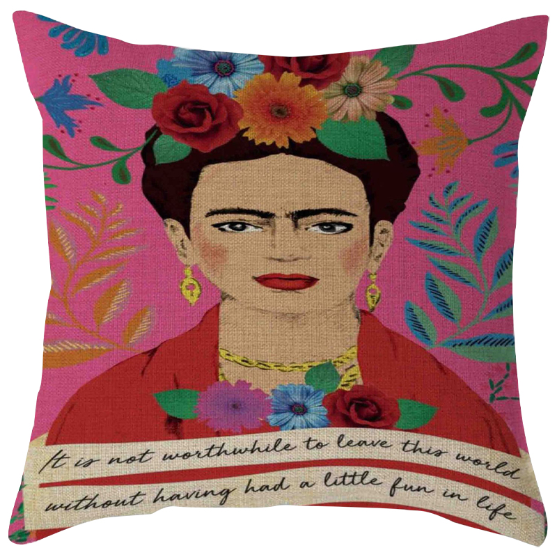 Декоративная подушка Frida Kahlo 16 Розовый Мульти в Самаре | Loft Concept 