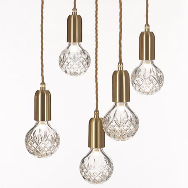 Подвесной светильник lee broom Ceare Crystal Bulb Chandelier Золотой в Самаре | Loft Concept 