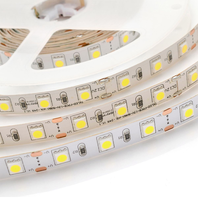 Комплект светодиодной ленты 14,4W/m 60LED/m 5050SMD холодный белый 1M Белый в Самаре | Loft Concept 