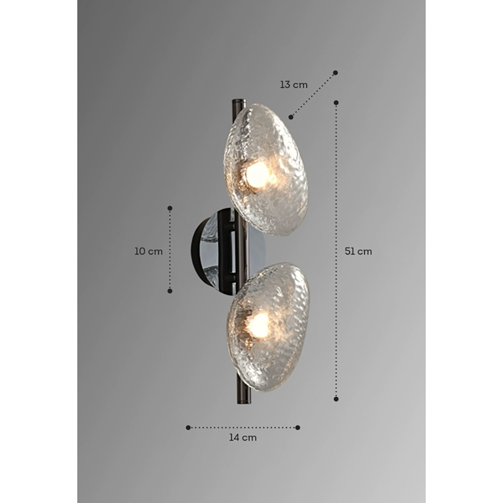 Бра LINDIS FROST LONG WALL 2 лампы Прозрачное стекло в Самаре