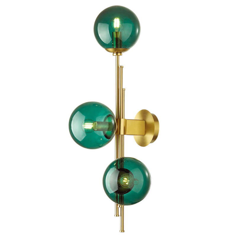 Бра TRILOGY WALL SCONCE Turquoise glass 70 Латунь в Самаре | Loft Concept 