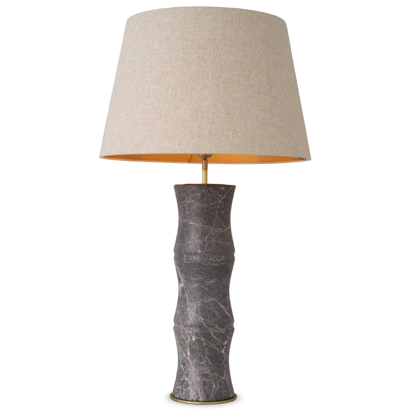 Настольная лампа Eichholtz Table Lamp Bonny Grey Бежево-серый Серый Латунь в Самаре | Loft Concept 