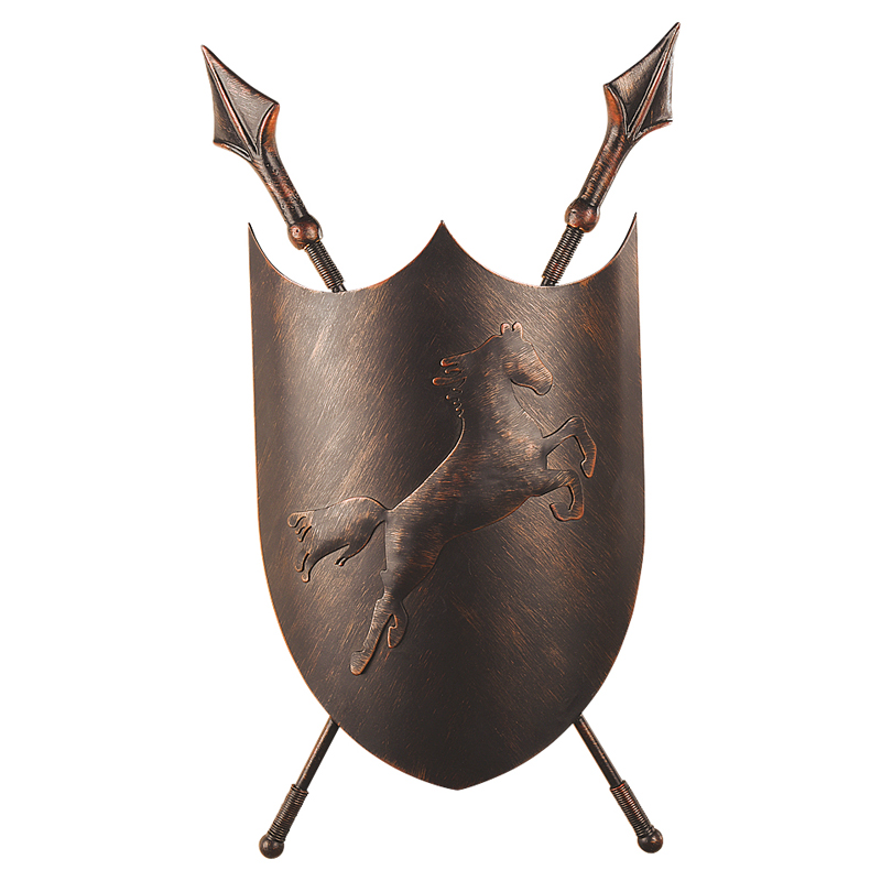 Бра Shield Horse Sconce Коричневый винтаж в Самаре | Loft Concept 