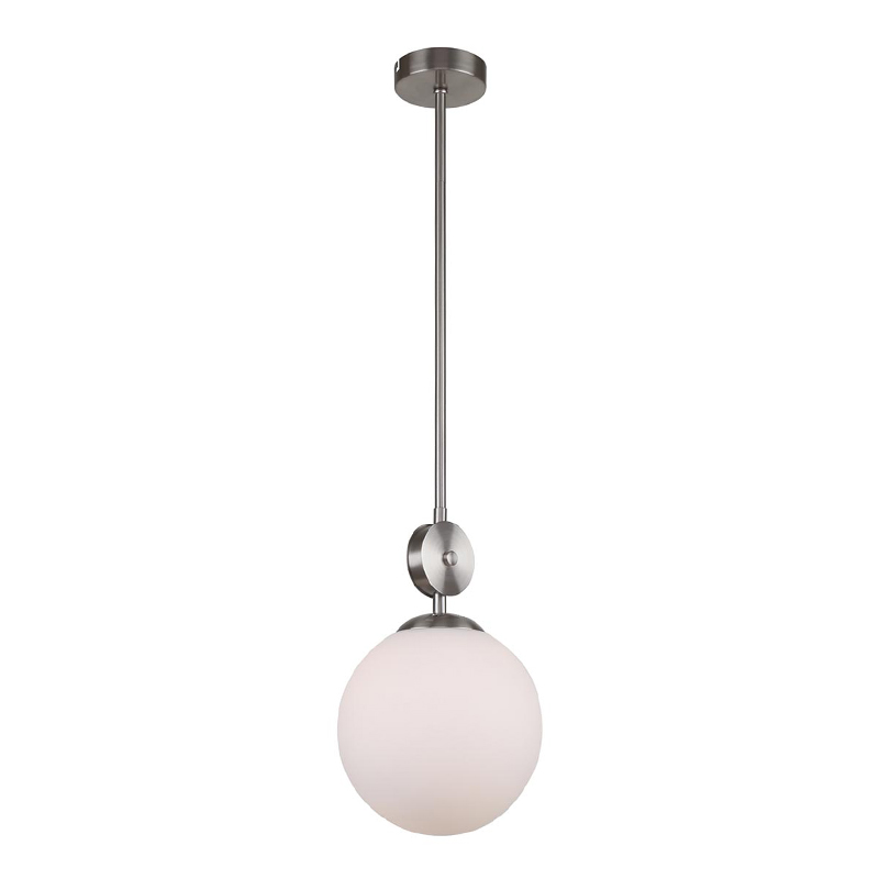 Подвесной светильник Kyran Nickel Hanging Lamp Никель Белый в Самаре | Loft Concept 