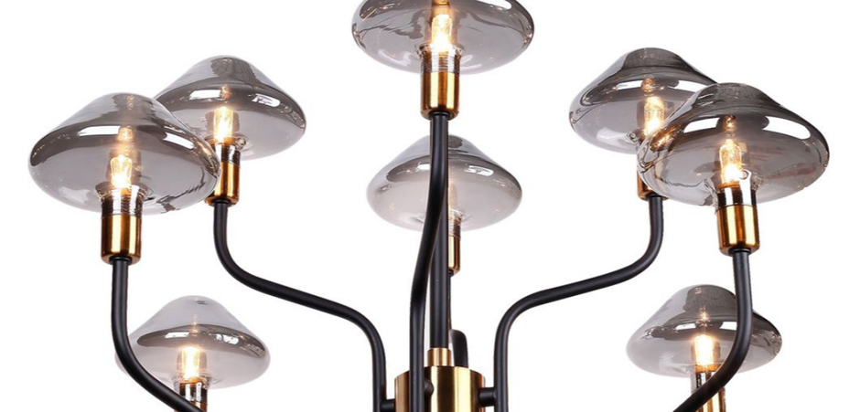 Люстра Gray Glass Mushrooms Люстра Gray Glass Mushrooms - Loft-Concept в Самаре