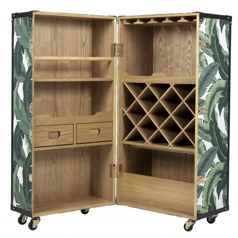 Винный шкаф Eichholtz Wine Cabinet Martini Bianco Tropical Белый Зеленый Древесина Золотой в Самаре | Loft Concept 