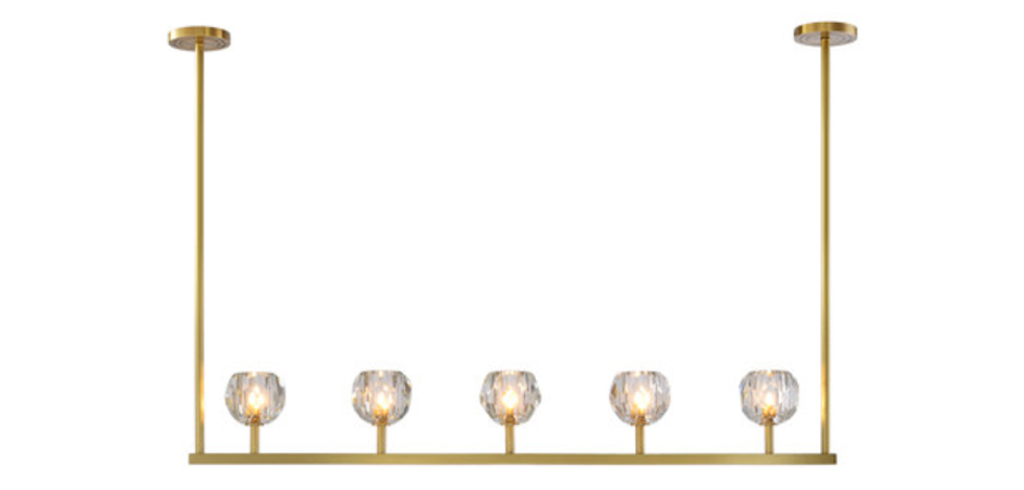 Люстра RH Boule De Cristal Linear Chandelier 5 Люстра RH Boule De Cristal Linear Chandelier 5 - Loft-Concept в Самаре