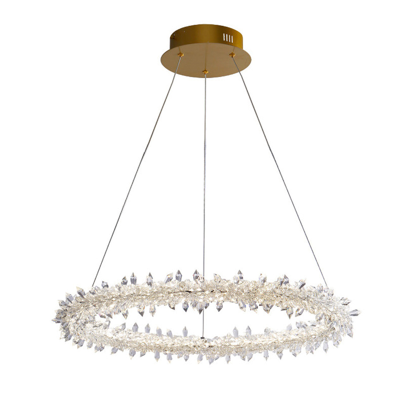 Люстра Crystal round chandelier Прозрачный Латунь в Самаре | Loft Concept 