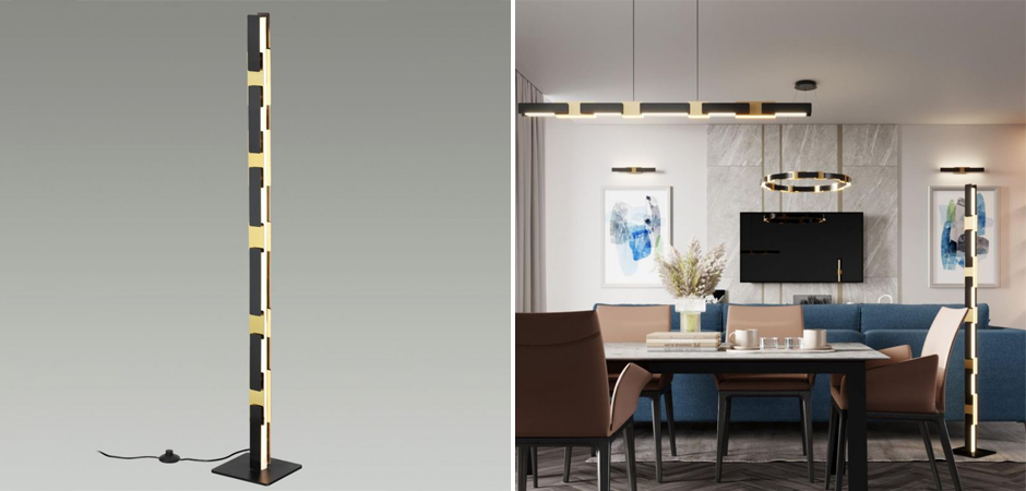 Торшер Shades of Gold с выключателем Торшер Shades of Gold с выключателем - Loft-Concept в Самаре