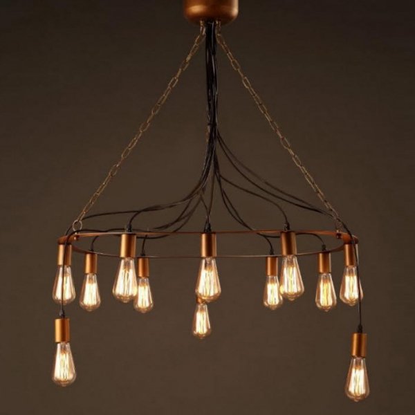 Люстра Blood Wire Chandelier Black 12 Золотой Черный в Самаре | Loft Concept 