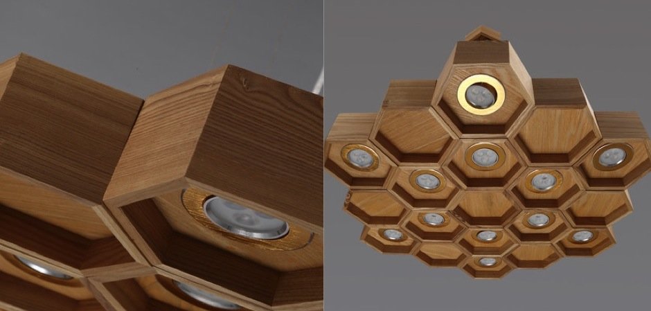 Люстра Honeycomb 12 Loft Wooden Ecolight Люстра Honeycomb 12 Loft Wooden Ecolight - Loft-Concept в Самаре