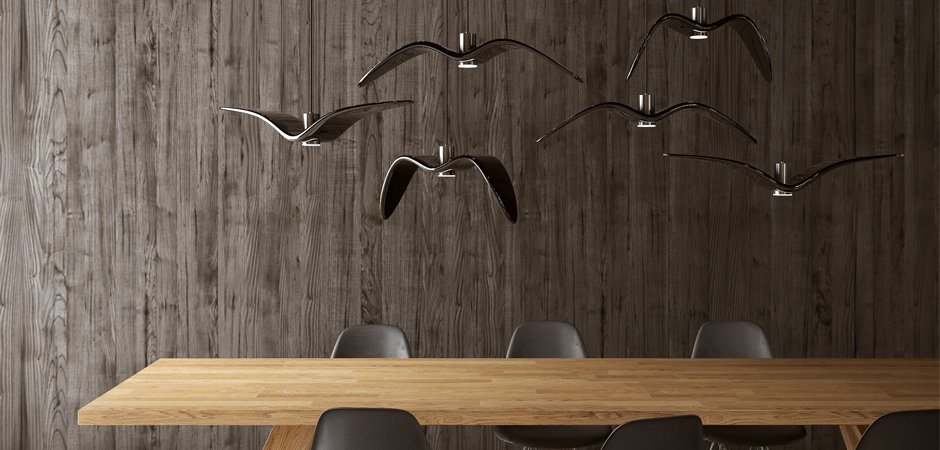 Подвесной светильник Brokis Night Birds black Подвесной светильник Brokis Night Birds black - Loft-Concept в Самаре