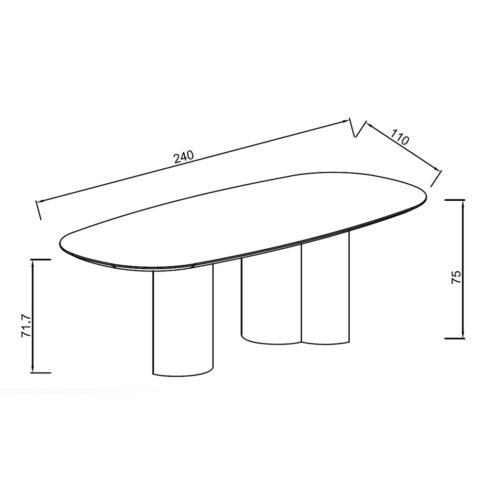 Стол обеденный мраморный с колоннами Marble Column Table в Самаре
