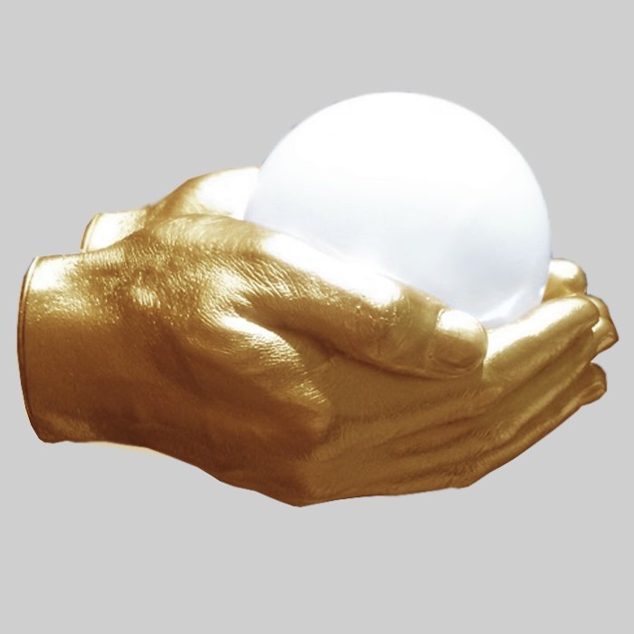 Бра Glowing Ball In The Gold Hands Золотой в Самаре | Loft Concept 